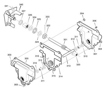 Gear Case Diagram and Parts List for 624505X4D 2003 Briggs and Stratton Snow Blower
